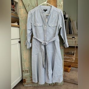 NWT J. Crew Tieback Shirt Dress 8
